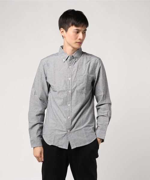 MinoriTY(マイノリティ)の「オックスフォードボタンダウン長袖シャツ(シャツ/ブラウス・メンズ・ホワイト/ブラック/ネイビー/ブルー系その他2/ブラック系その他2/ブルー系その他/ブラック系その他/ピンク/サックスブルー/グレー/ワイン・L/M)」の6枚目の写真