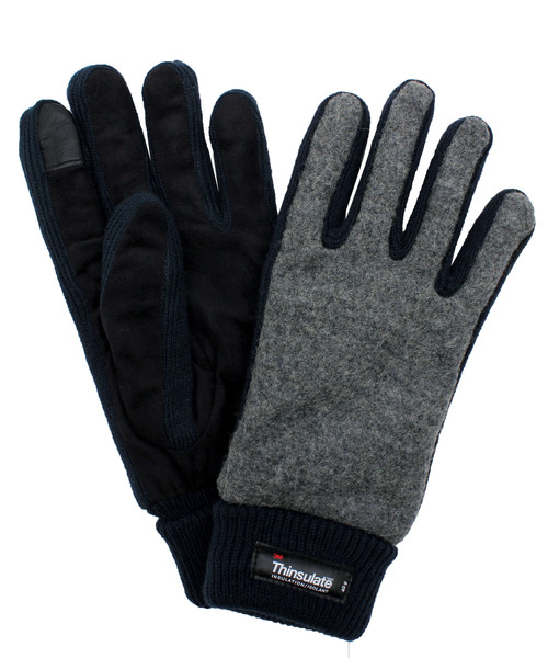 ８(eight)（エイト）の「メルトン PUレザー 手袋 グローブ （手袋・メンズ・ブラウン/ネイビー/ブラック/グレー/ワイン・FREE）」の3枚目の写真