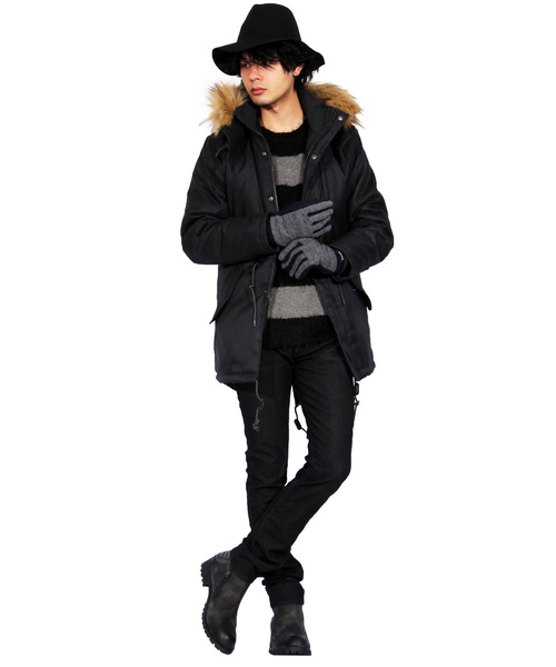 ８(eight)（エイト）の「メルトン PUレザー 手袋 グローブ （手袋・メンズ・ブラウン/ネイビー/ブラック/グレー/ワイン・FREE）」の7枚目の写真