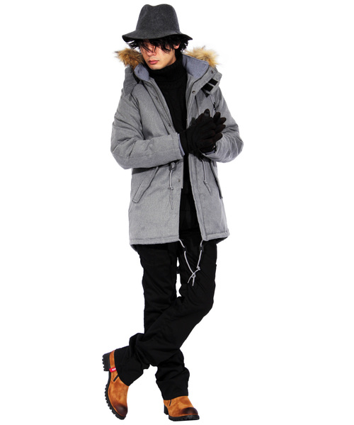 ８(eight)（エイト）の「メルトン PUレザー 手袋 グローブ （手袋・メンズ・ブラウン/ネイビー/ブラック/グレー/ワイン・FREE）」の8枚目の写真