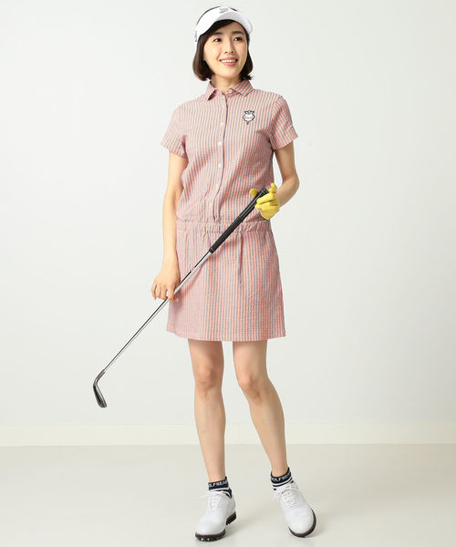 Beams Golf ビームスゴルフ の Beams Golf Purple Label ストライプ シャツ ワンピース ワンピース Wear