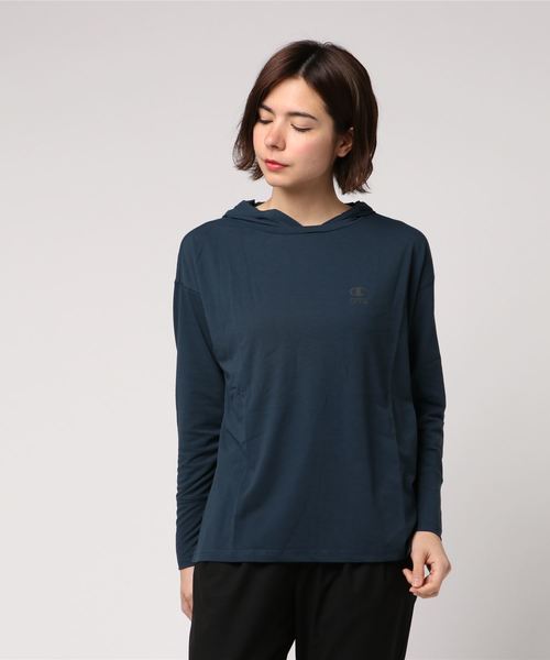 Champion(チャンピオン)の「【Champion/チャンピオン】レディース CPFU(チャンピオン フィジカルフィットネスユニフォーム) Tシャツ(Tシャツ/カットソー・レディース・ブラック/オリーブ/ダークブルー/グレー・LARGE/MEDIUM)」の4枚目の写真