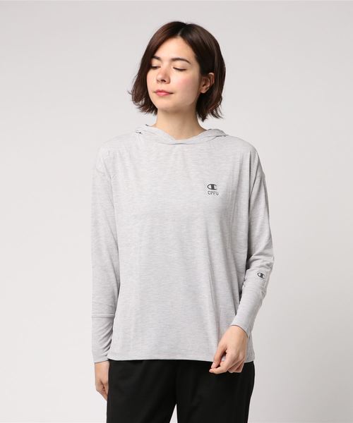 Champion(チャンピオン)の「【Champion/チャンピオン】レディース CPFU(チャンピオン フィジカルフィットネスユニフォーム) Tシャツ(Tシャツ/カットソー・レディース・ブラック/オリーブ/ダークブルー/グレー・LARGE/MEDIUM)」の1枚目の写真