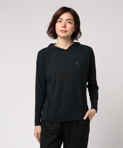 Champion(チャンピオン)の「【Champion/チャンピオン】レディース CPFU(チャンピオン フィジカルフィットネスユニフォーム) Tシャツ(Tシャツ/カットソー・レディース・ブラック/オリーブ/ダークブルー/グレー・LARGE/MEDIUM)」の2枚目の写真