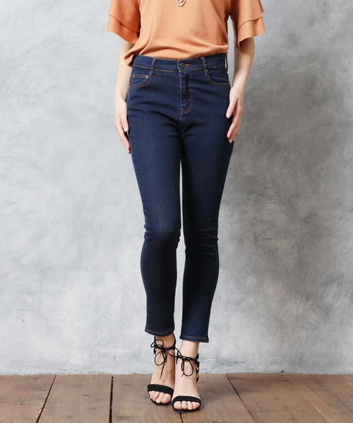 OandI（オーアンドアイ）の「ハイライズスキニーデニム（デニムパンツ・レディース・ネイビー/ブルー・32/34/36）」の7枚目の写真