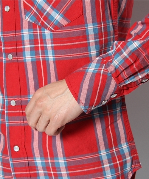 HYSTERIC GLAMOUR（ヒステリックグラマー）の「CHECK長袖ウエスタンSH（シャツ/ブラウス・メンズ・レッド系その他/ブルー系その他/グレー系その他・SMALL/MEDIUM/LARGE）」の7枚目の写真