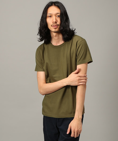 Denime(ドゥニーム)の「NEW US FABRIC S/S TEE(Tシャツ/カットソー・メンズ・カーキ/ブラック/ホワイト/アイボリー/杢グレー/スミクロ・LARGE/MEDIUM/SMALL)」の6枚目の写真