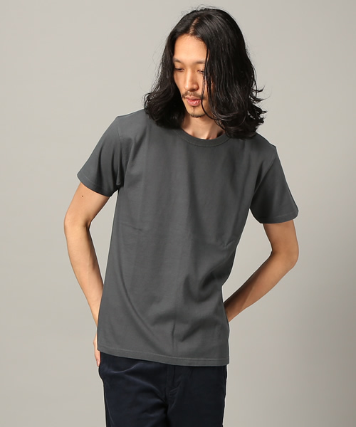 Denime(ドゥニーム)の「NEW US FABRIC S/S TEE(Tシャツ/カットソー・メンズ・カーキ/ブラック/ホワイト/アイボリー/杢グレー/スミクロ・LARGE/MEDIUM/SMALL)」の4枚目の写真