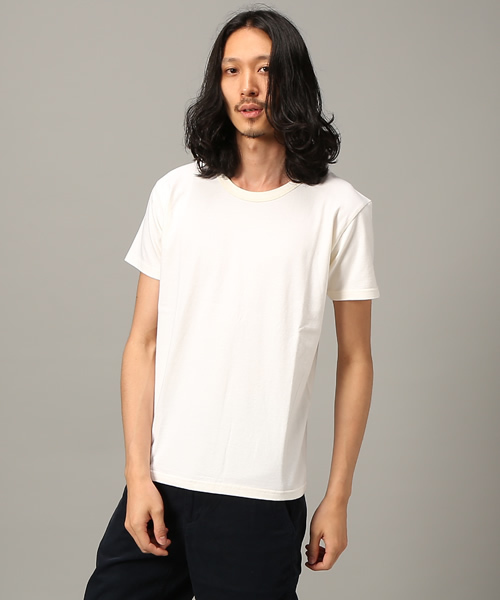 Denime(ドゥニーム)の「NEW US FABRIC S/S TEE(Tシャツ/カットソー・メンズ・カーキ/ブラック/ホワイト/アイボリー/杢グレー/スミクロ・LARGE/MEDIUM/SMALL)」の3枚目の写真