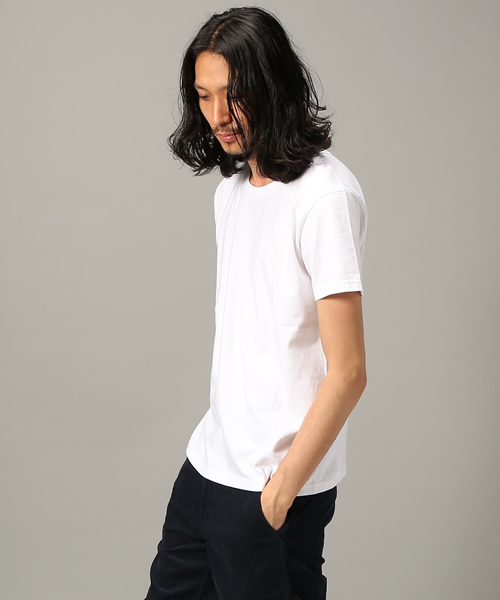 Denime(ドゥニーム)の「NEW US FABRIC S/S TEE(Tシャツ/カットソー・メンズ・カーキ/ブラック/ホワイト/アイボリー/杢グレー/スミクロ・LARGE/MEDIUM/SMALL)」の7枚目の写真
