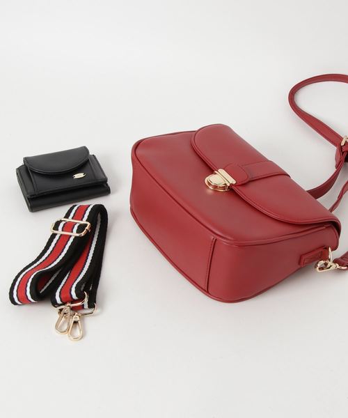 Heather（ヘザー）の「ウォレットSETキセカエバック　806338（ショルダーバッグ・レディース・レッド/ダークブラウン/ブラック・FREE）」の11枚目の写真