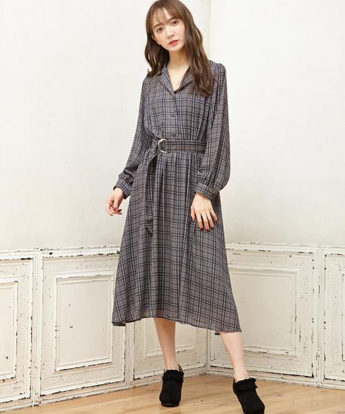Allamanda アラマンダ の チェック柄 シャツワンピース シャツワンピース Wear