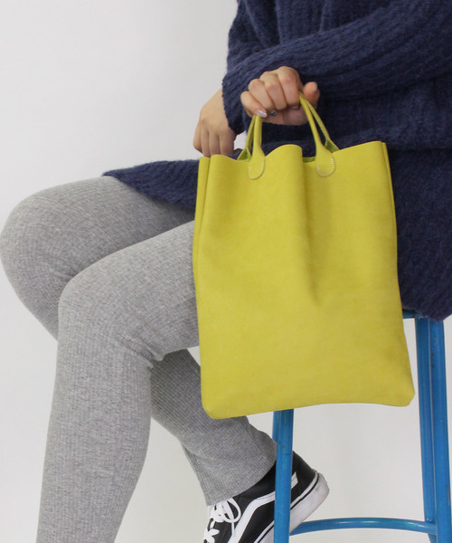 TASINAMI(タシナミ)の「TASINAMI 日本製 Leather Mini Tote M Nubuck(トートバッグ・レディース・ブラック/ベージュ/ネイビー/ピンク/グリーン/ワイン/ライトブルー/イエロー/ライトパープル・FREE)」の17枚目の写真