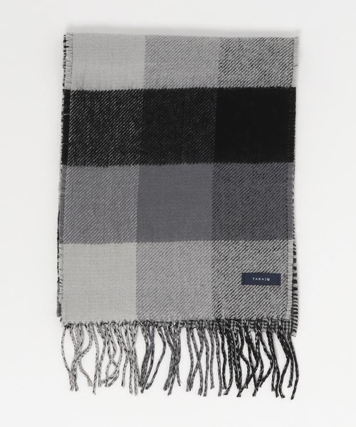 Taka Q タカキュー の タカキューメンズ Taka Q Men リバーシブルブロックチェック柄ジャガードマフラー マフラー Wear