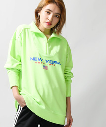 WEGO | WEGO/ハーフZIPロゴスウェット(スウェット)