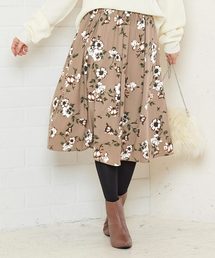 ミディ丈花柄フレアスカート＊レディース/ボトムス/ひざ下[M2266]神戸レタス
