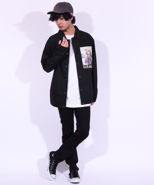 ８(eight)（エイト）の「コーチジャケット フォト バックプリント（ブルゾン・メンズ・ホワイト/ブラック/ベージュ・MEDIUM/LARGE）」の7枚目の写真