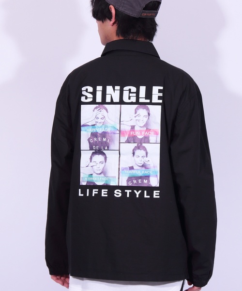 ８(eight)（エイト）の「コーチジャケット フォト バックプリント（ブルゾン・メンズ・ホワイト/ブラック/ベージュ・MEDIUM/LARGE）」の11枚目の写真