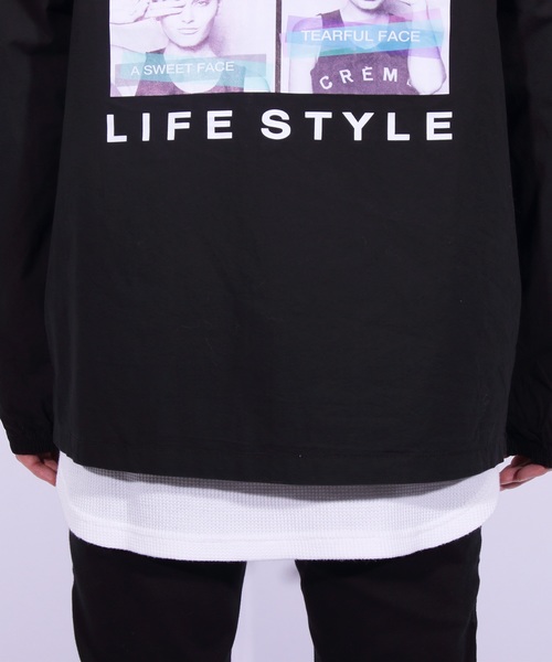 ８(eight)（エイト）の「コーチジャケット フォト バックプリント（ブルゾン・メンズ・ホワイト/ブラック/ベージュ・MEDIUM/LARGE）」の22枚目の写真