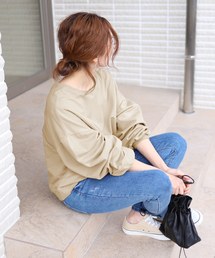 reca | 2way Uネック&Vネックボリュームスウェットカットソー(スウェット)