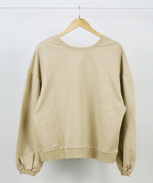 reca（レカ）の「2way Uネック&Vネックボリュームスウェットカットソー（スウェット・レディース・オフホワイト/ライトグレー/ベージュ/ネイビー/ピンク/カーキ/アイボリー/モカ/ベージュ系その他・M/FREE）」の18枚目の写真