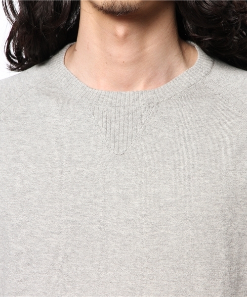 green label relaxing（グリーンレーベルリラクシング）の「KNIT SWEAT C/N 14G ニット ◆（ニット/セーター・メンズ・グレー/コバルトブルー・MEDIUM/LARGE/SMALL）」の6枚目の写真
