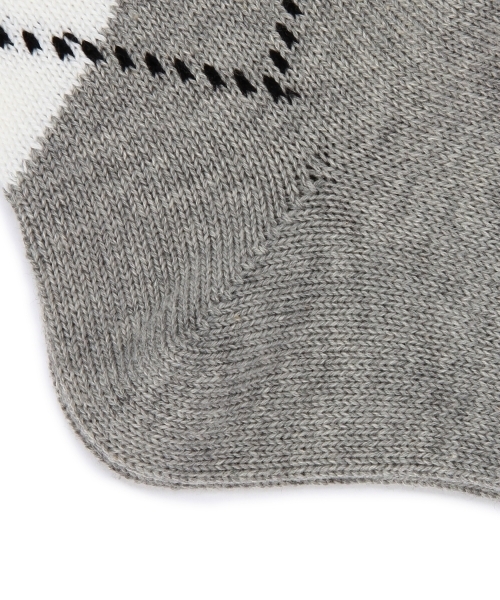 BEAUTY&YOUTH UNITED ARROWS（ビューティーアンドユースユナイテッドアローズ）の「BY　アーガイル クウォーターソックス（ソックス/靴下・メンズ・ホワイト/グレー・F）」の4枚目の写真