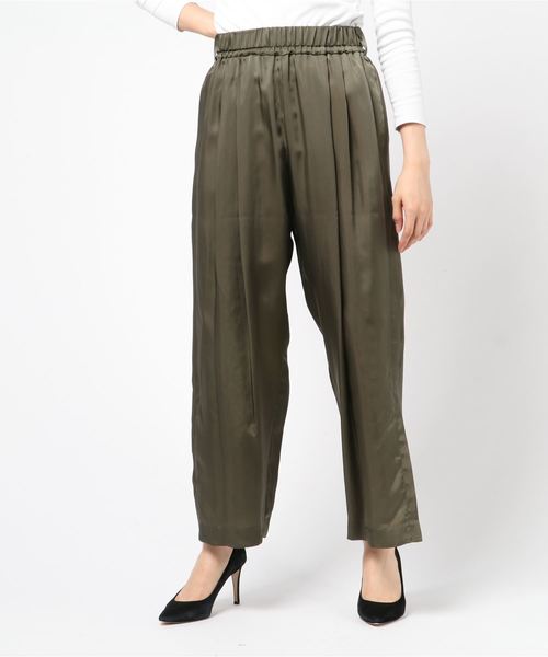1er Arrondissement(プルミエアロンディスモン)の「キュプラサテンワイドパンツ(その他パンツ・レディース・カーキ/グリーン系その他・36/38)」の2枚目の写真