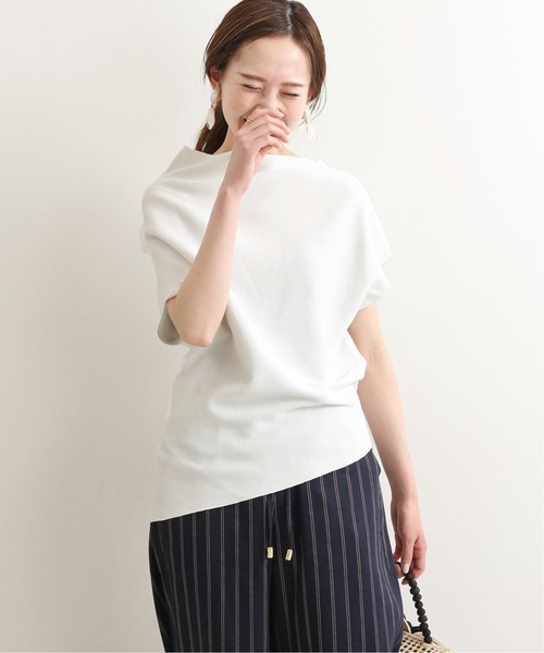 IENA LA BOUCLE(イエナラブークル)の「IENA LA BOUCLE ノースリーブ アシンメトリーストレッチプルオーバー◆(ニット/セーター・レディース・ホワイト・FREE)」の6枚目の写真