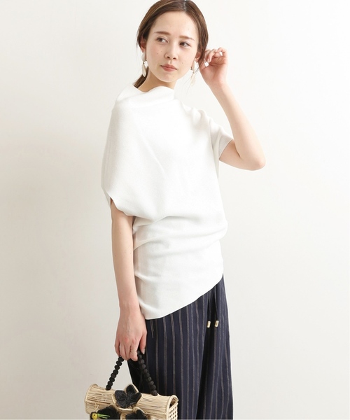 IENA LA BOUCLE(イエナラブークル)の「IENA LA BOUCLE ノースリーブ アシンメトリーストレッチプルオーバー◆(ニット/セーター・レディース・ホワイト・FREE)」の7枚目の写真