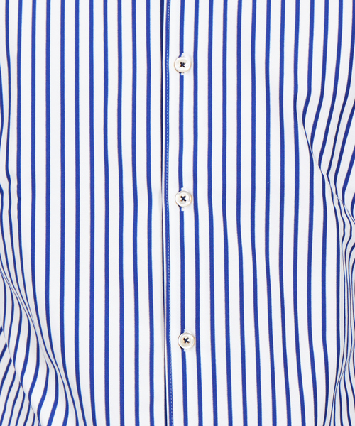 RECENCY OF MINE(リーセンシー オブ マイン)の「【Recency of Mine】コンパクトモックロディ太ストライプ(シャツ/ブラウス・メンズ・ネイビー/ブルー・44/46/48/50)」の10枚目の写真