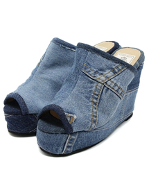 goa | ＵＳＥＤデニムウェッジサンダル(サンダル)