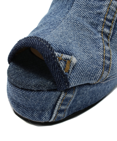 goa（ゴア）の「ＵＳＥＤデニムウェッジサンダル（サンダル・レディース・ブルー系その他・2/1）」の5枚目の写真