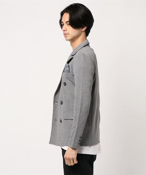 Bling Leads(ブリングリーズ)の「【Bling Leads】カルゼ ダブルテーラードJK(テーラードジャケット・メンズ・ブラック/ネイビー/杢グレー・MEDIUM/LARGE/X-LARGE)」の4枚目の写真