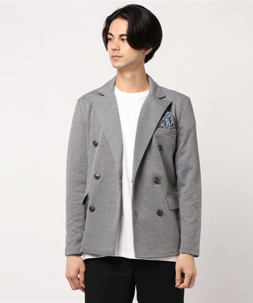 Bling Leads(ブリングリーズ)の「【Bling Leads】カルゼ ダブルテーラードJK(テーラードジャケット・メンズ・ブラック/ネイビー/杢グレー・MEDIUM/LARGE/X-LARGE)」の1枚目の写真