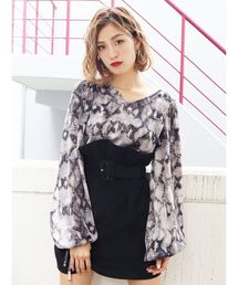 EMODA | ストリングパフロングトップ(Tシャツ/カットソー)