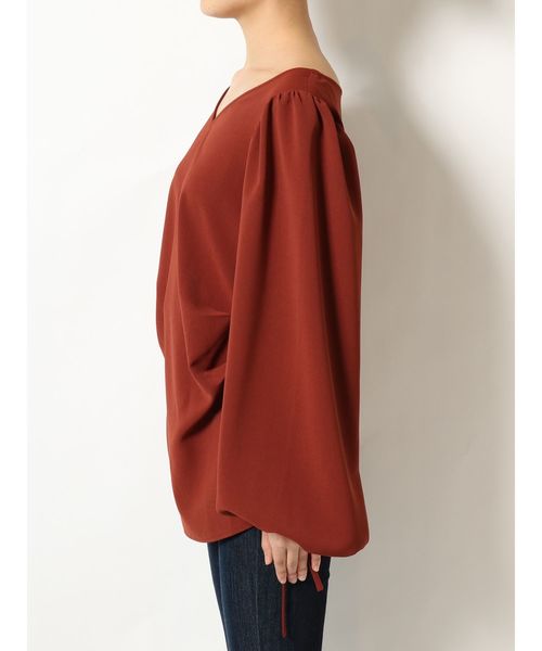 EMODA(エモダ)の「ストリングパフロングトップ(Tシャツ/カットソー・レディース・ブラック/その他/オレンジ・FREE)」の10枚目の写真