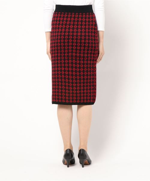 KOBE LETTUCE(コウベレタス)の「ジャガードニットタイトスカート【セットアップOK】(スカート・レディース・ブラック/ブラウン/グレー/レッド系その他・FREE)」の6枚目の写真