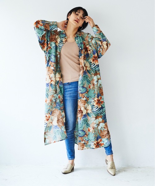 ヴィンテージアロハprint ロングシャツワンピース シャツワンピース A I C エーアイシー のファッション通販 Zozotown