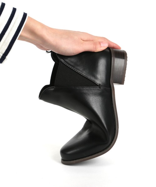 VIVIAN（ヴィヴィアン）の「Vサイドゴアデザインショートブーツ（ブーツ・レディース・ブラック/ダークブラウン/キャメル・LL/S/M/L）」の13枚目の写真