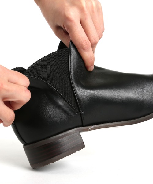 VIVIAN（ヴィヴィアン）の「Vサイドゴアデザインショートブーツ（ブーツ・レディース・ブラック/ダークブラウン/キャメル・LL/S/M/L）」の15枚目の写真