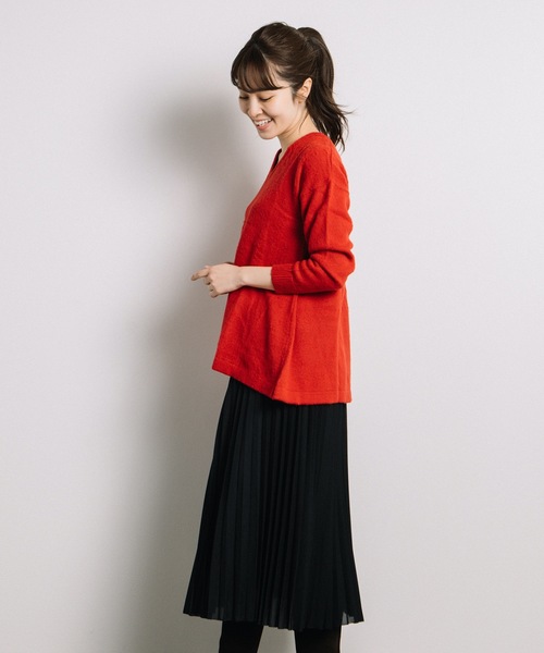 miniyu(ミニュウ)の「agp/アルパカ混Vチュニック(ag)(ニット/セーター・レディース・A/B/C/ベージュ・2/MEDIUM)」の20枚目の写真