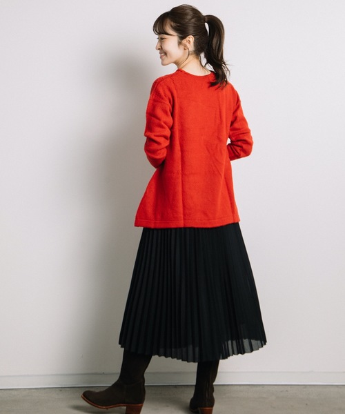 miniyu(ミニュウ)の「agp/アルパカ混Vチュニック(ag)(ニット/セーター・レディース・A/B/C/ベージュ・2/MEDIUM)」の19枚目の写真