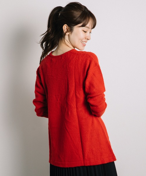 miniyu(ミニュウ)の「agp/アルパカ混Vチュニック(ag)(ニット/セーター・レディース・A/B/C/ベージュ・2/MEDIUM)」の18枚目の写真