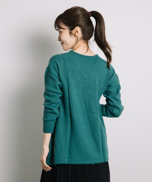 miniyu(ミニュウ)の「agp/アルパカ混Vチュニック(ag)(ニット/セーター・レディース・A/B/C/ベージュ・2/MEDIUM)」の14枚目の写真