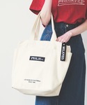 MILKFED.的「BAR AND UNDER LOGO BIG CANVAS BAG / ロゴ キャンバストートバッグ /A4収納（手提包）」