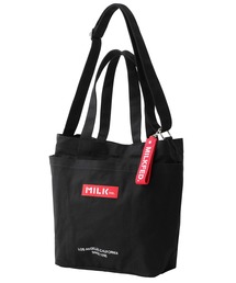MILKFED. | BAR AND UNDER LOGO BIG CANVAS BAG / ロゴ キャンバストートバッグ /A4収納(トートバッグ)