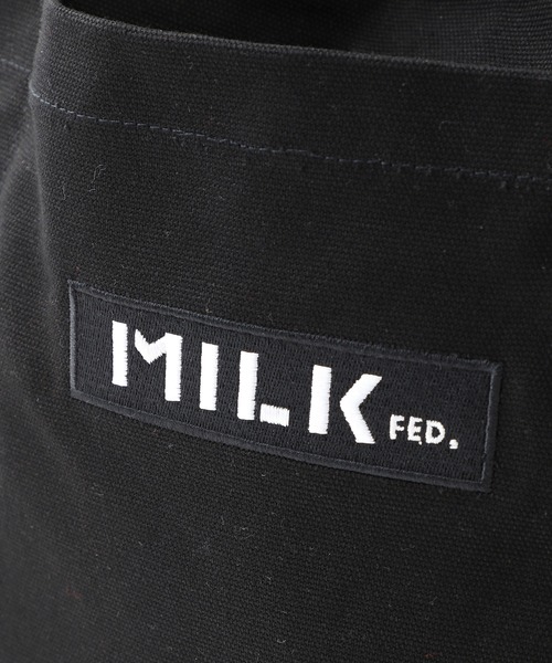 BAR AND UNDER LOGO BIG CANVAS BAG / ロゴ キャンバストートバッグ /A4収納（トートバッグ）｜MILKFED.（ミルクフェド）