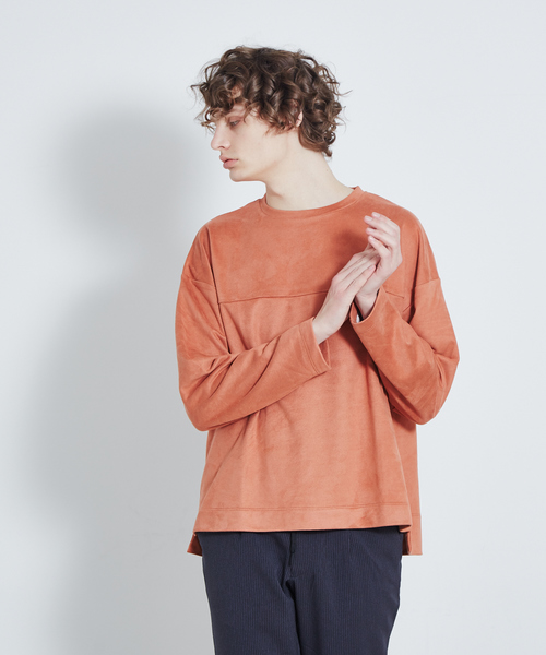 MYSELF ABAHOUSE（マイセルフアバハウス）の「【MYSELF ABAHOUSE】裏毛フェイクスエード プルオーバー（スウェット・メンズ・ホワイト/ブラック/サックスブルー/オレンジ系その他・46/48）」の4枚目の写真