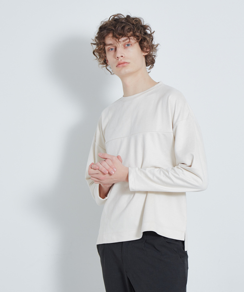 MYSELF ABAHOUSE（マイセルフアバハウス）の「【MYSELF ABAHOUSE】裏毛フェイクスエード プルオーバー（スウェット・メンズ・ホワイト/ブラック/サックスブルー/オレンジ系その他・46/48）」の2枚目の写真